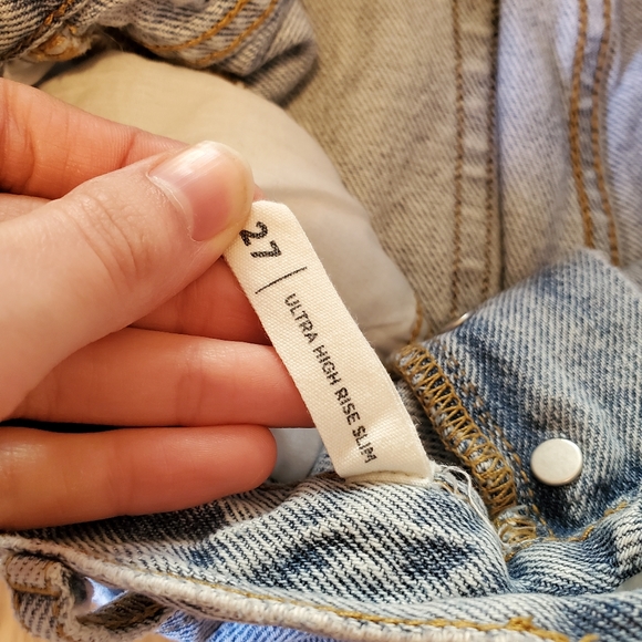 Pacsun Light Wash Ultra High Rise Slim - Picture 6 of 7